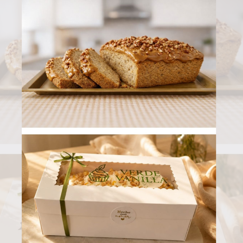 Cake premium de plátano y caramelo
